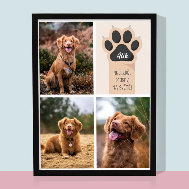 Fotokoláž: Nejlepší Pejsek - Tisk V Rámečku