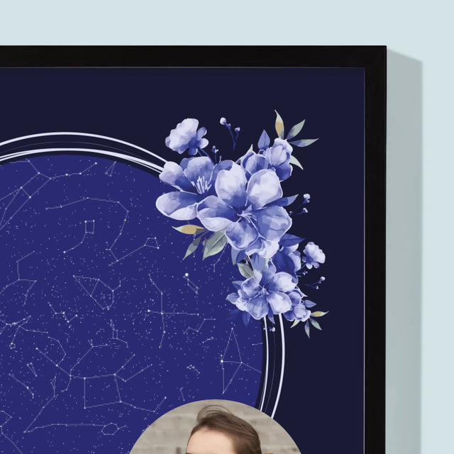 Hvězdná Mapa: Hvězdná Mapa: Hvězdy Se Třpytí - Tisk V Rámečku