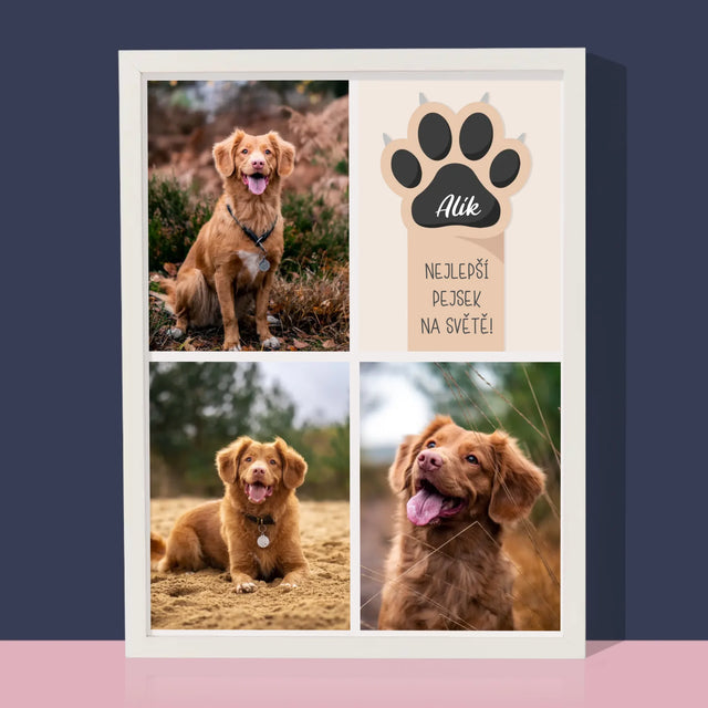 Fotokoláž: Nejlepší Pejsek - Tisk V Rámečku
