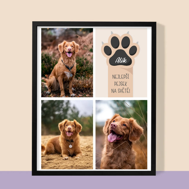 Fotokoláž: Nejlepší Pejsek - Tisk V Rámečku