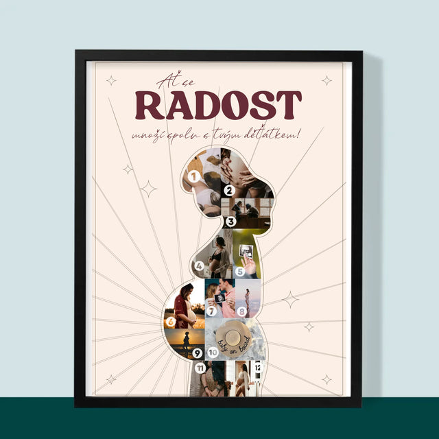 Tvar Z Fotek: Radost - Tisk V Rámečku