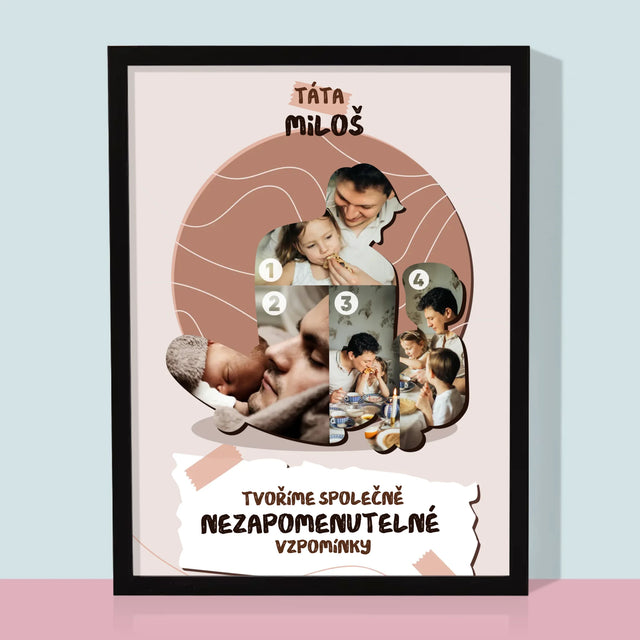 Tvar Z Fotek: Nezapomenutelné Vzpomínky - Tisk V Rámečku