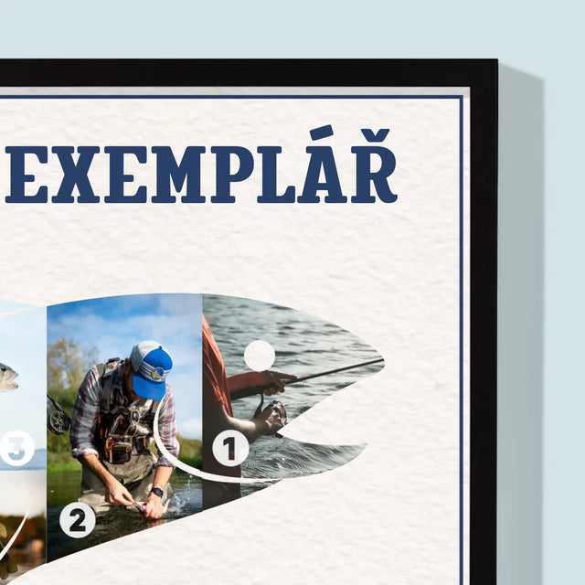Tvar Z Fotek: Rybářský Exemplář - Tisk V Rámečku
