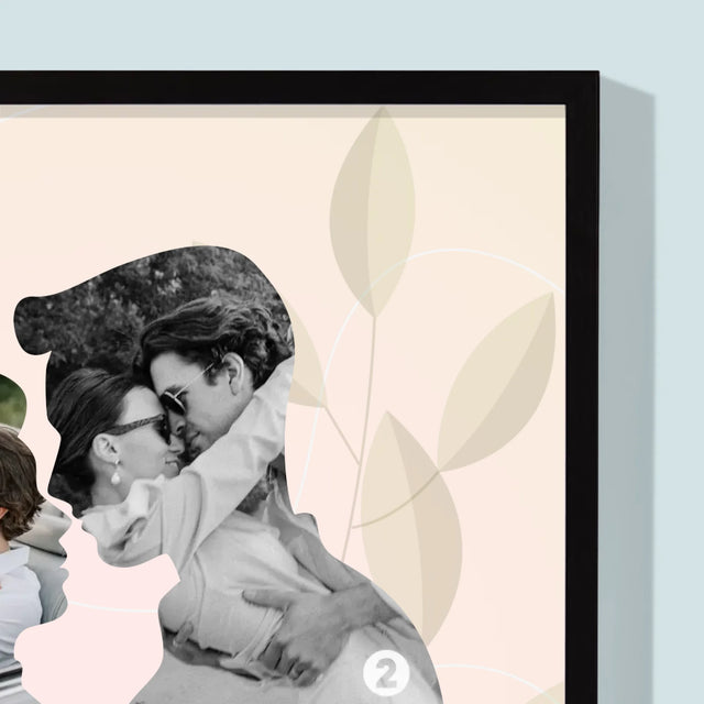 Tvar Z Fotek: Zamilovaný Pár - Tisk V Rámečku