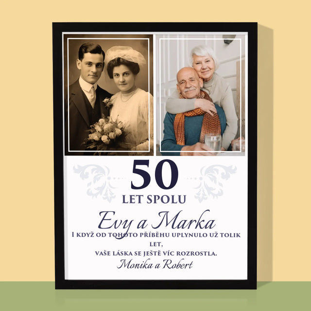 Fotokoláž: Roky Spolu - Tisk V Rámečku