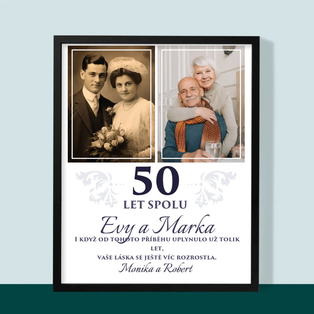 Fotokoláž: Roky Spolu - Tisk V Rámečku