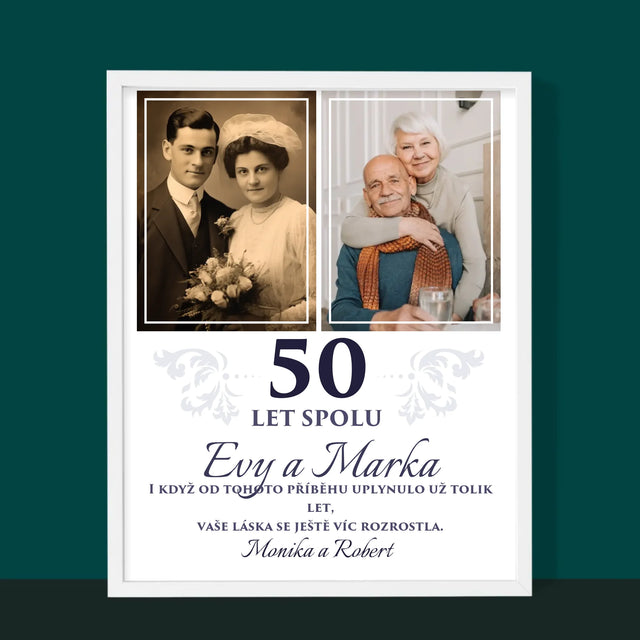 Fotokoláž: Roky Spolu - Tisk V Rámečku