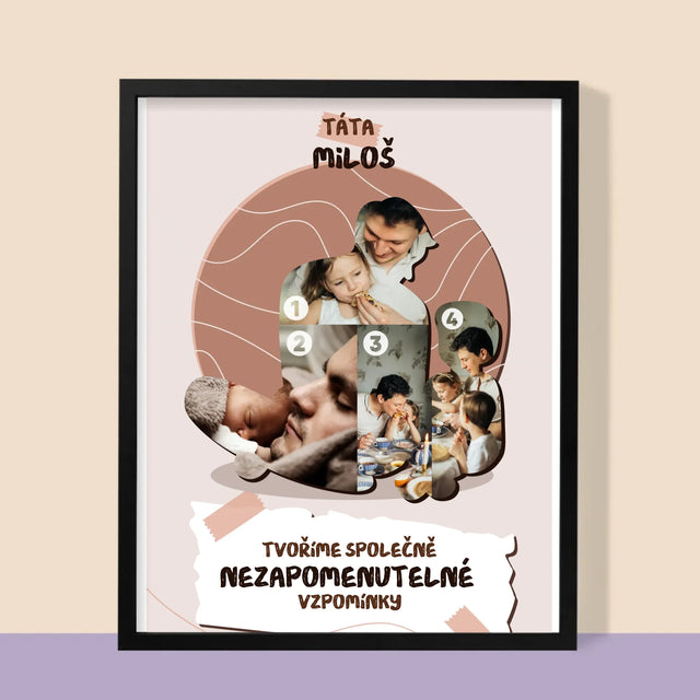 Tvar Z Fotek: Nezapomenutelné Vzpomínky - Tisk V Rámečku