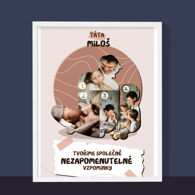 Tvar Z Fotek: Nezapomenutelné Vzpomínky - Tisk V Rámečku