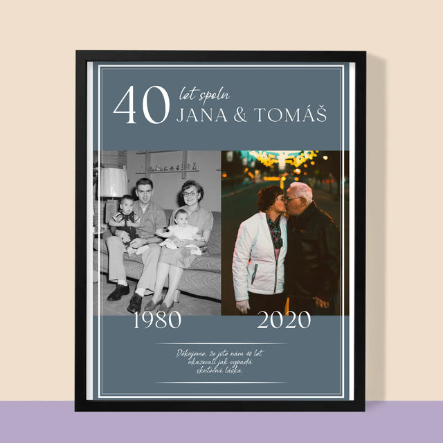 Náš Příběh: Spolu Už Roky - Tisk V Rámečku