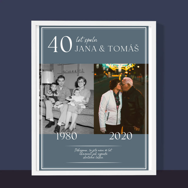 Náš Příběh: Spolu Už Roky - Tisk V Rámečku
