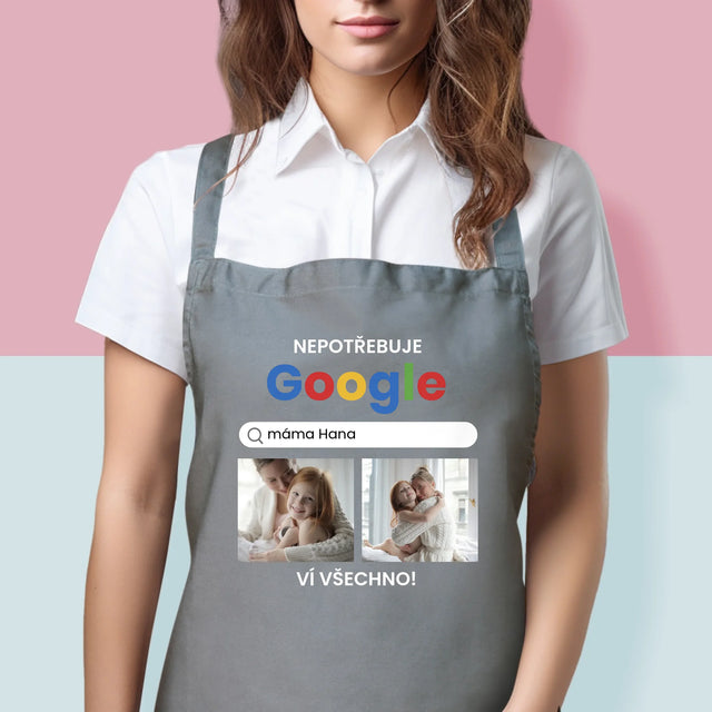 Fotokoláž: Nepotřebuji Google - Zástěra