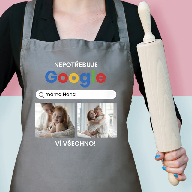 Fotokoláž: Nepotřebuji Google - Zástěra