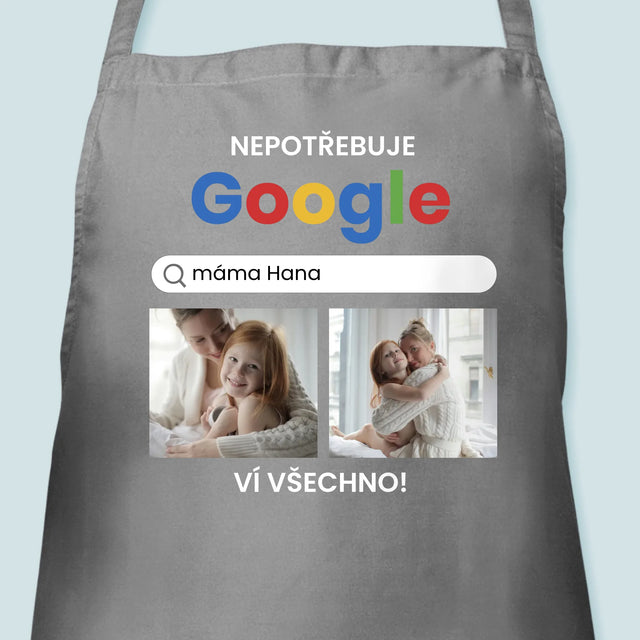 Fotokoláž: Nepotřebuji Google - Zástěra