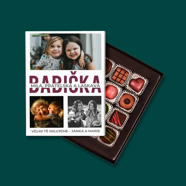 Fotokoláž: Babička - Pralinky