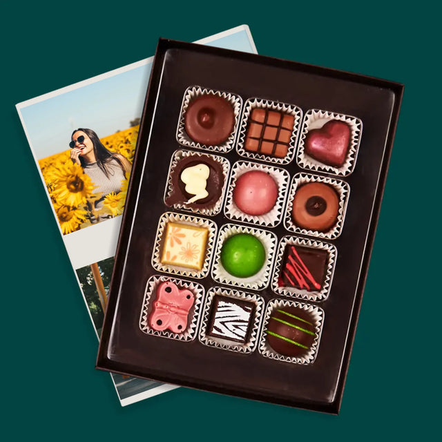 Fotokoláž: 2 Fotky A Nápis - Pralinky