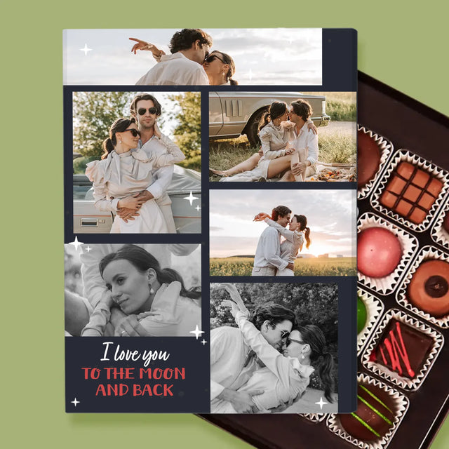 Fotokoláž: To The Moon And Back - Pralinky