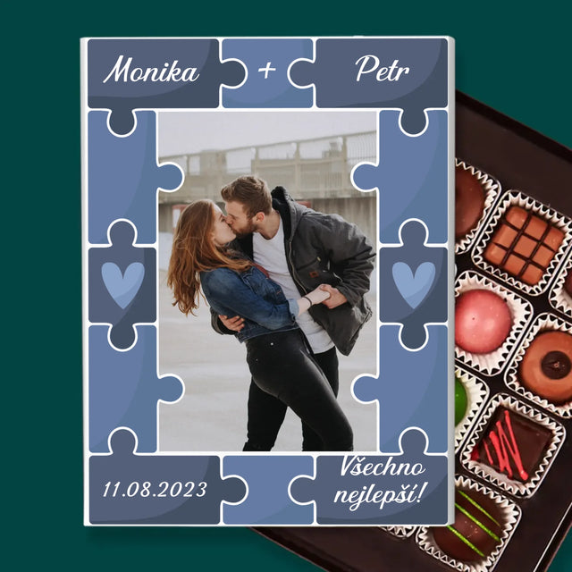Fotka A Textem: Puzzle + Foto - Pralinky