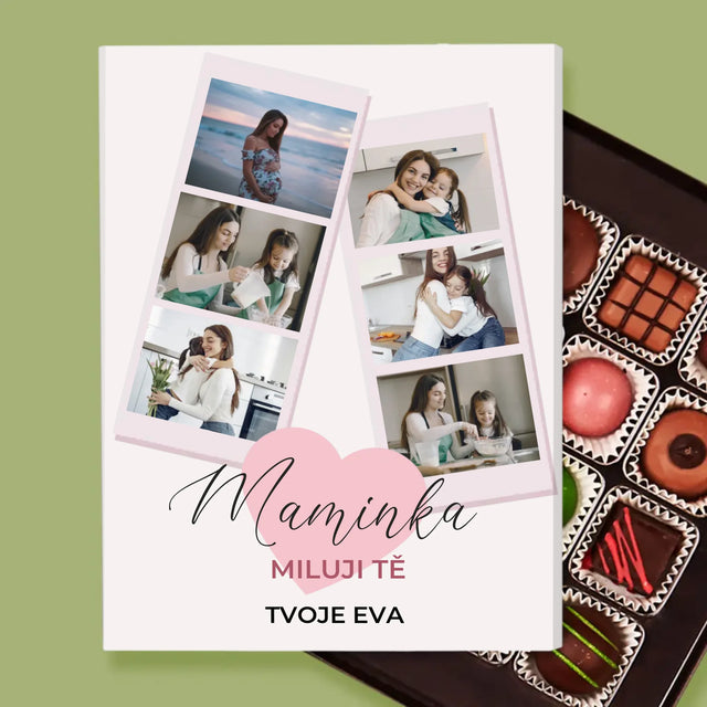 Fotokoláž: Maminka - Pralinky