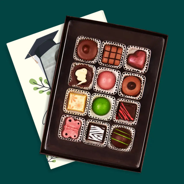 Fotka A Textem: Gratulujeme Paní Magisterko - Pralinky