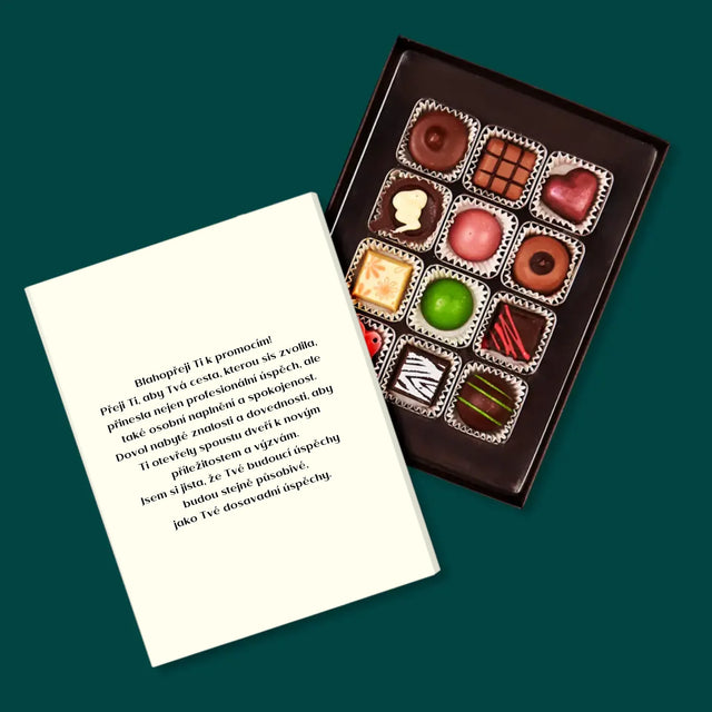 Fotka A Textem: Gratulujeme Paní Magisterko - Pralinky