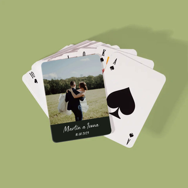 Fotka A Textem: Svatební Fotografie - Hrací Karty