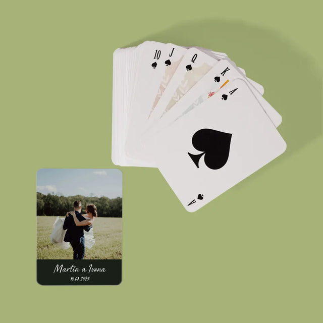 Fotka A Textem: Svatební Fotografie - Hrací Karty