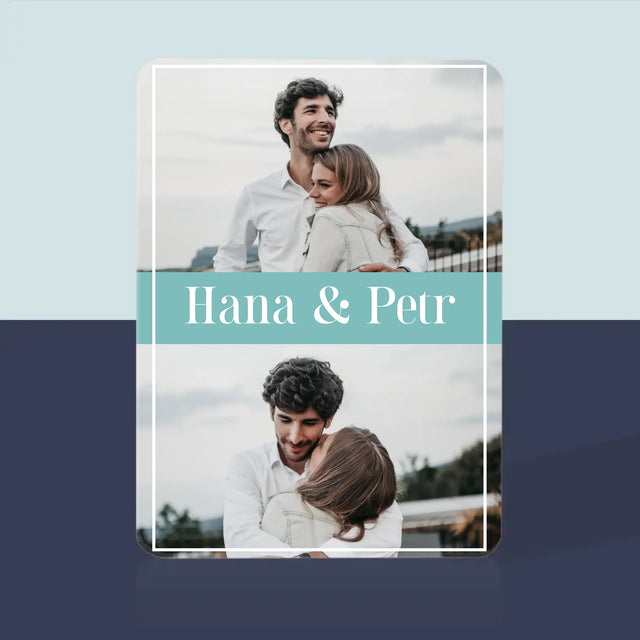 Fotokoláž: Pár Jména - Hrací Karty