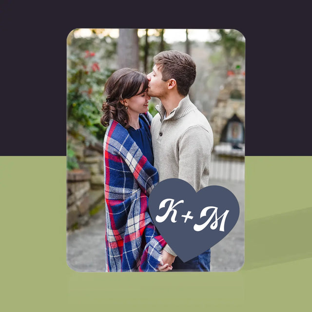 Fotokoláž: Iniciály Srdce - Hrací Karty