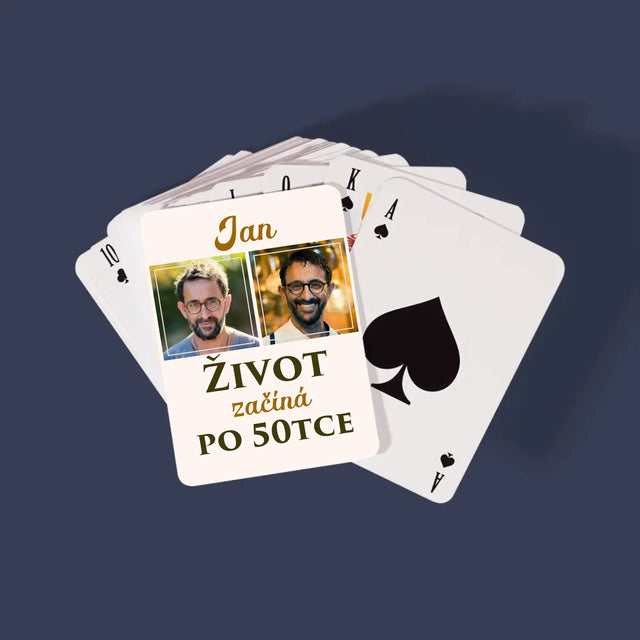 Fotokoláž: Život Začíná Po 50Tce - Hrací Karty
