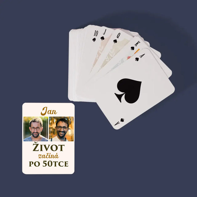 Fotokoláž: Život Začíná Po 50Tce - Hrací Karty
