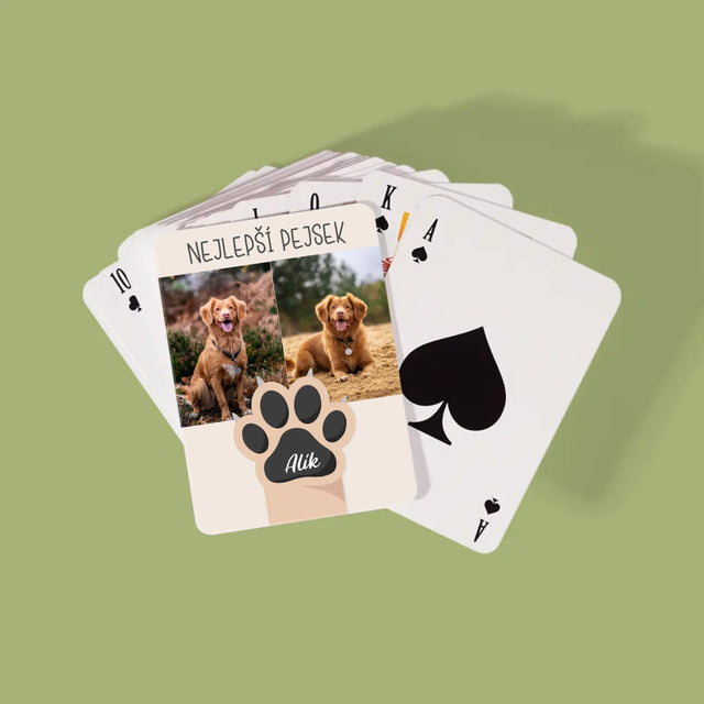 Fotokoláž: Nejlepší Pejsek - Hrací Karty