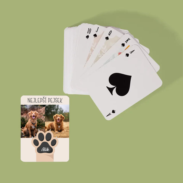 Fotokoláž: Nejlepší Pejsek - Hrací Karty