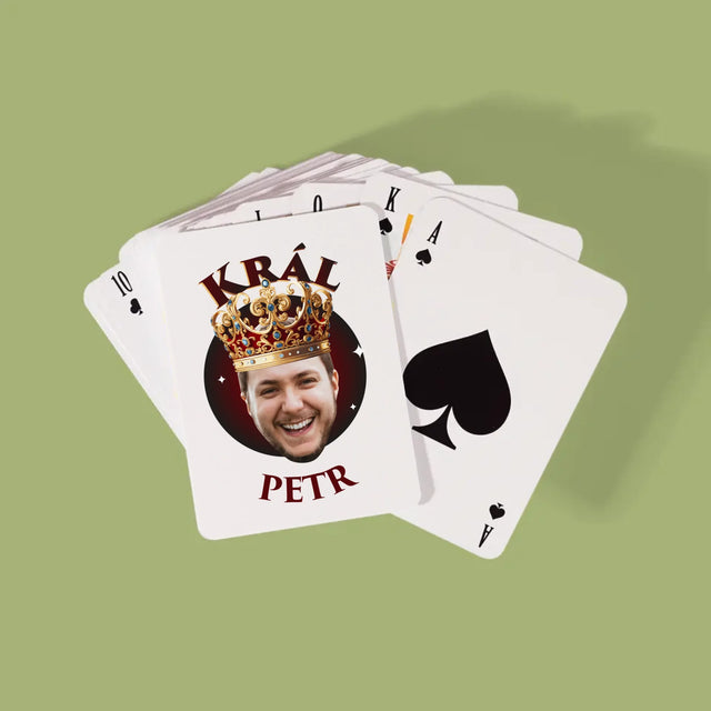 Fotka A Textem: Král Fotka - Hrací Karty