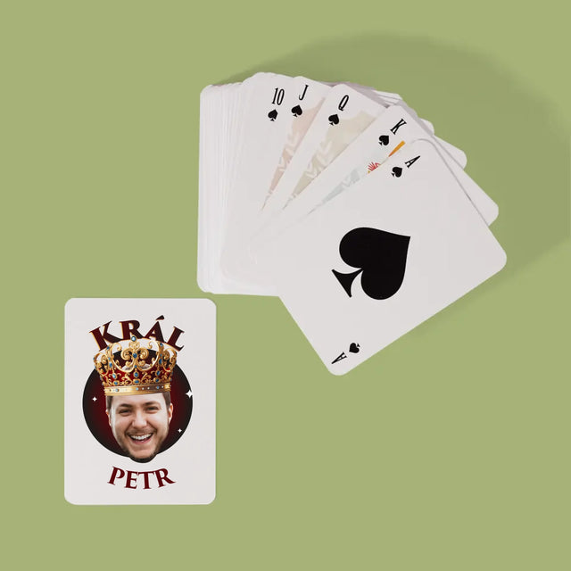 Fotka A Textem: Král Fotka - Hrací Karty