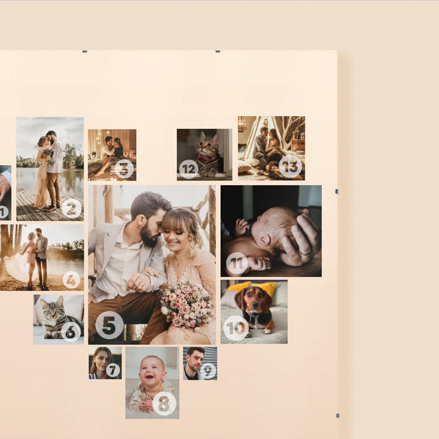 Fotokoláž: Srdce Koláž - Plakát