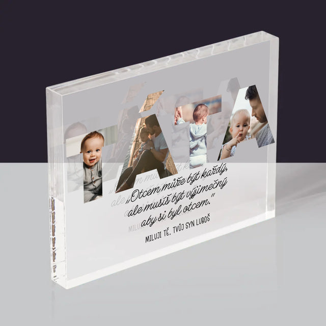 Slovo Z Fotek: Můj Výjimečný Tatínek - Akrylový Blok