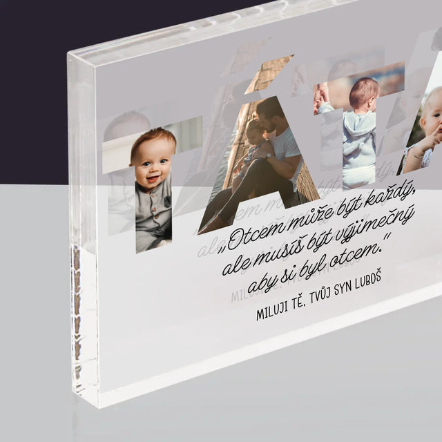 Slovo Z Fotek: Můj Výjimečný Tatínek - Akrylový Blok