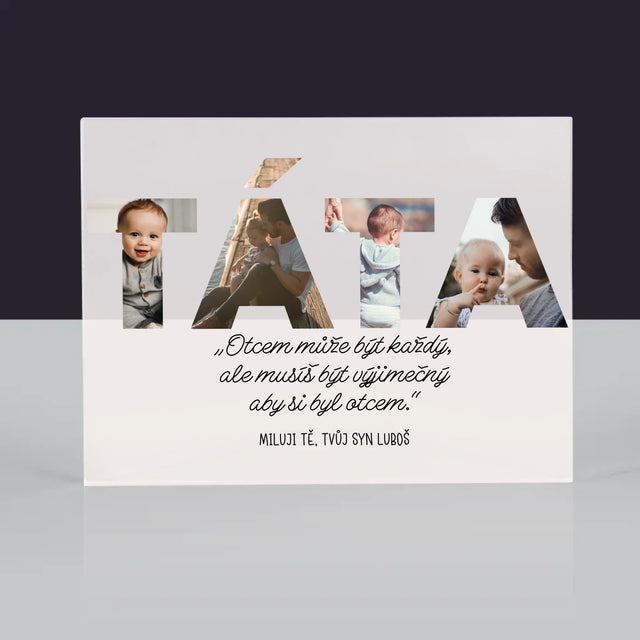 Slovo Z Fotek: Můj Výjimečný Tatínek - Akrylový Blok