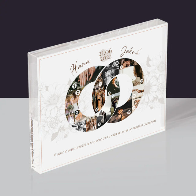 Tvar Z Fotek: Svatba - Akrylový Blok