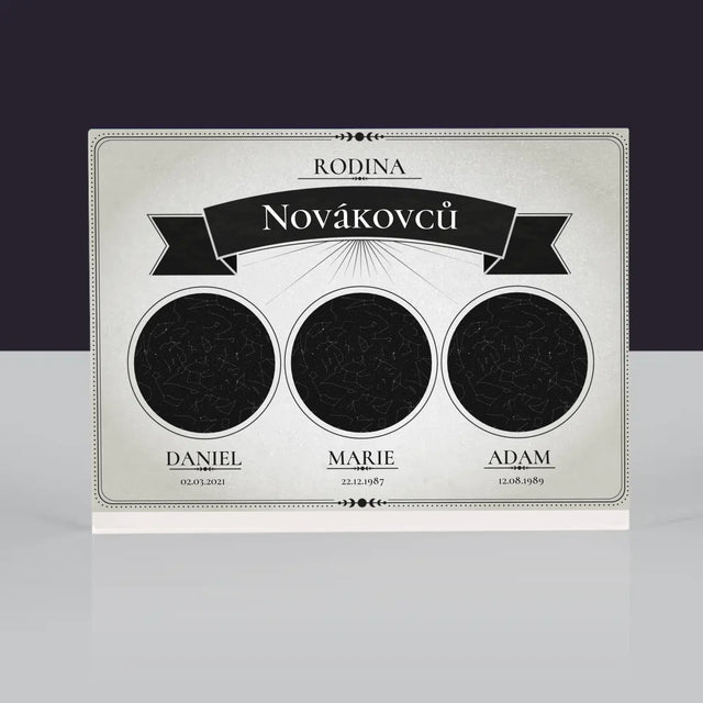 Hvězdná Mapa: Hvězdná Mapa: Rodina - Akrylový Blok