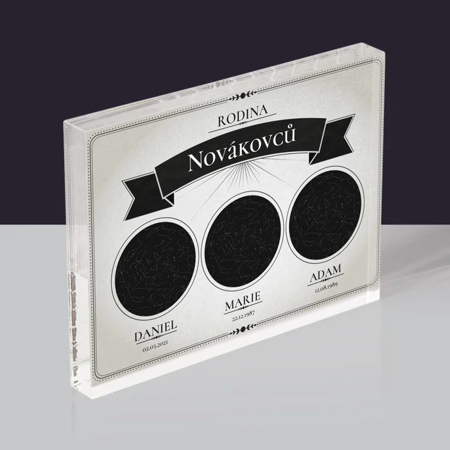 Hvězdná Mapa: Hvězdná Mapa: Rodina - Akrylový Blok