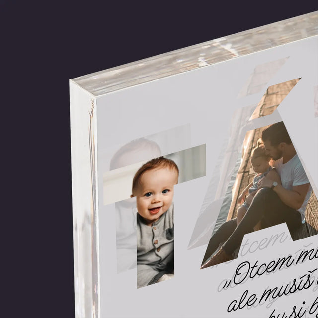 Slovo Z Fotek: Můj Výjimečný Tatínek - Akrylový Blok