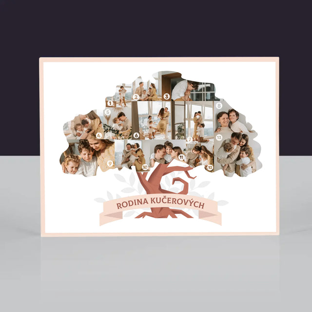 Tvar Z Fotek: Rodinný Strom - Akrylový Blok