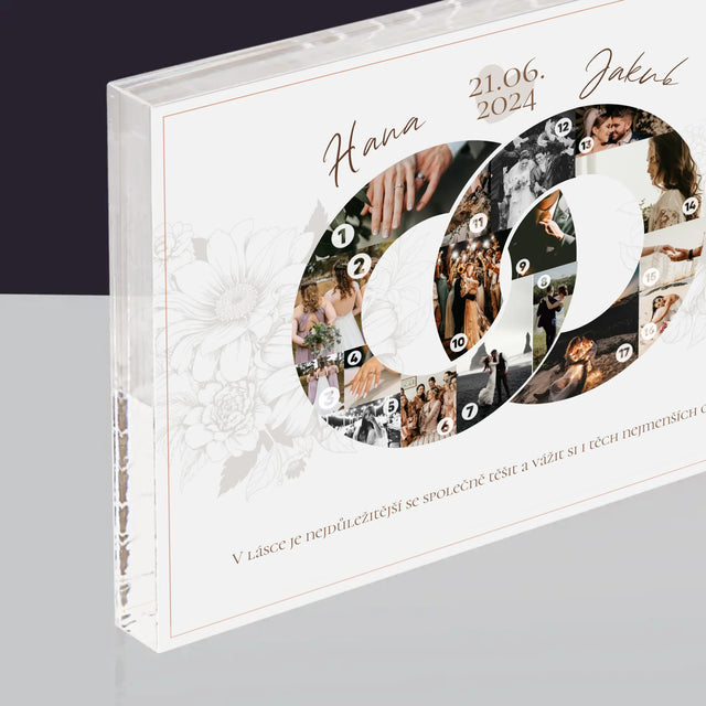 Tvar Z Fotek: Svatba - Akrylový Blok