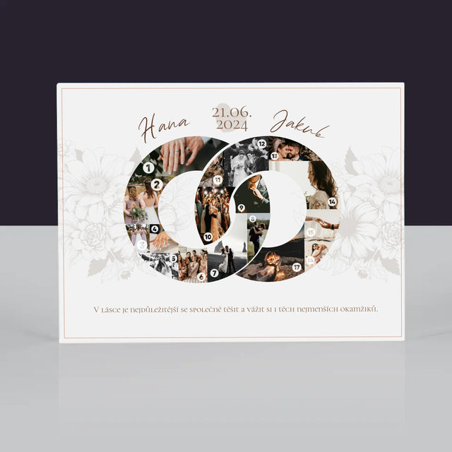 Tvar Z Fotek: Svatba - Akrylový Blok