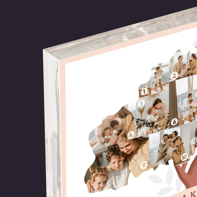 Tvar Z Fotek: Rodinný Strom - Akrylový Blok