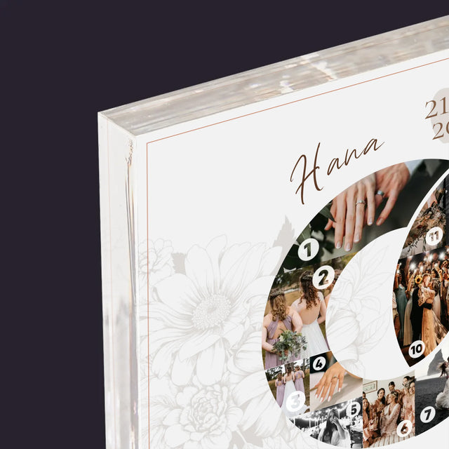 Tvar Z Fotek: Svatba - Akrylový Blok