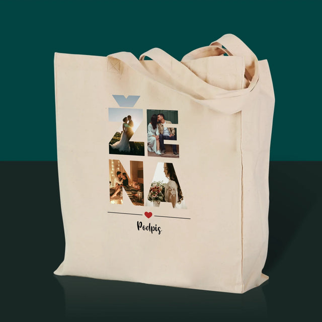 Slovo Z Fotek: Žena Z Vašich Fotek - Plátěná Taška