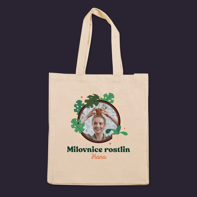 Fotka A Textem: Milovnice Rostlin - Plátěná Taška